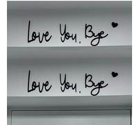 Love You Bye Above Door Sign, Love You Bye Sign, Wooden Letters - Love You Bye Wood Sign, Modern Black Letter Sign Wall Art for Hallway Stairs, Valentine's Wedding Thanksgiving Gift, Love You Bye