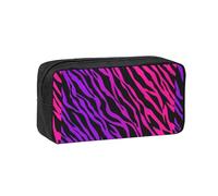 Czqdp Simple and Spacious Pencil Case Polyester Cosmetic Pouch Bag Portable Pencil Pouch with Zipper,Zebra Print
