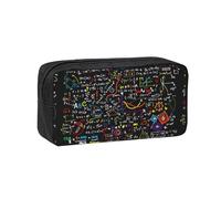 Czqdp Simple and Spacious Pencil Case Polyester Cosmetic Pouch Bag Portable Pencil Pouch with Zipper,Math Formula