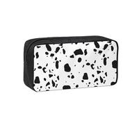 Czqdp Simple and Spacious Pencil Case Polyester Cosmetic Pouch Bag Portable Pencil Pouch with Zipper,Cow Skin Dalmatians Dog Spots Animal Animals Dalmatian