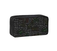 Czqdp Simple and Spacious Pencil Case Polyester Cosmetic Pouch Bag Portable Pencil Pouch with Zipper,Black Mathematical Symbols Mathematical Formula