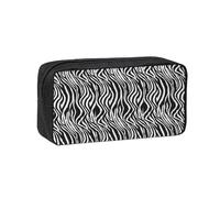 Czqdp Simple and Spacious Pencil Case Polyester Cosmetic Pouch Bag Portable Pencil Pouch with Zipper,Zebra Print