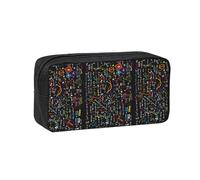 Czqdp Simple and Spacious Pencil Case Polyester Cosmetic Pouch Bag Portable Pencil Pouch with Zipper,Math Physics Formula