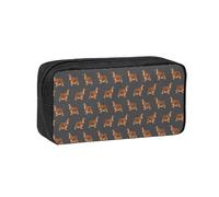 Czqdp Simple and Spacious Pencil Case Polyester Cosmetic Pouch Bag Portable Pencil Pouch with Zipper,Cocker Spaniel Dog Hunting Dog Design