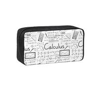 Czqdp Simple and Spacious Pencil Case Polyester Cosmetic Pouch Bag Portable Pencil Pouch with Zipper,Math Geometry G alculus