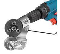 CZS Sheet Metal Cutter Drill Attachment, Electric Drill Shears Attachment Cutter Nibbler, Metal Nibbler Drill Attachment for Cutting Iron, White Sheet, Steel, Copper, Aluminum