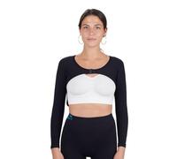 CzSalus High compression mini top, massaging arms sleeves for Lipedema, Lymphedema diseases (S/M, Black)
