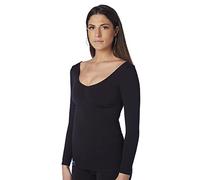 CzSalus Long-sleeved women compression vest to alleviate the discomforts of Lipoedema, Lymphoedema (Black, XXL)