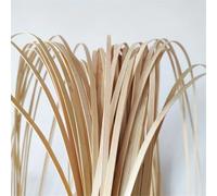 Czsycdsf 50 Pcs 1.85 Meters Bamboo Strips for Weaving, 2mm Wide Smooth Flat Webbing Basket Weaving Strips Weaving Materials for Chair Making Webbing Basket Wicker Weaving DIY Craft Rattan Cane