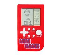 CZT Mini Puzzle Block Game Console Built-in 26 Retro Brick Games Travel/Indoor/Outdoor Leisure Handheld Game Console Portable Electronic Games Children/Students/Teens Toys (Red)