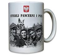 Czterej pancerni i pies panzersoldaten un et quatre chien panzer soldat série pologne en polonais référence#12325 tasse à café