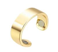Czticle Copper Mag Prostate Therapy Ring, Prostate Therapy Ring, Adjustable Blood Glucose Control Ring, Elegant Titanium Magnetic Therapy Ring, Sporty Copper Ring for Fingers Thumb (Gold)