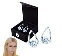 Czticle Lymphvity MagneTherapy Germanium Earrings, Lymphvity Germanium earrings, Czticle Lymphatic Magnetotherapy earring, Lymphatic Drainage Earrings, Magnetic Therapy Earring (White)