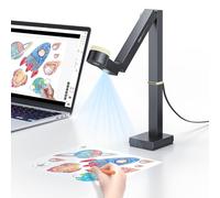 CZUR Fancy S Pro 12MP USB Document Camera for Teacher, 4K Webcam with Microphone and LED Light, Up to 60fps, Auto Focus, for Remote Teaching, Live Streaming, Web Conference, for Mac and Windows