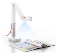 CZUR Fancy S Pro Visualiser for Classroom, 4K USB Document Camera for Teaching, 3-Level LED Light and Microphone, Foldable Design, Compatible with Remote Teaching and Learning