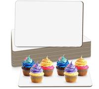 CZWESTC 15 Pack Rectangle Cake Boards, 13.75 x 9.75 Inches White Quarter Sheet Cake Board, Sturdy Corrugated Cardboard Base, Grease-Resistant Disposable Dessert Boards for Baking, Pastry, Pizza