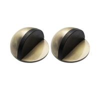 CZXCV 2 PCS Self Adhesive Floor Door Stoppers Oval Stainless Steel Door Stop Wall Protector for Hard Floors and Glass (Bronze)