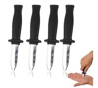 CZXCV 4 PCS Disappearing Dagger Knife Set, Fake Retractable Knifes Magic Trick Prop, Plastic Toy Knives for Halloween Prank, Fool's Day Party, Stage Performance and Ghostface Costume Accessories