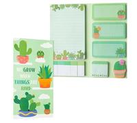 CZXCV 550 Sheets Cute Cactus Shaped Self Adhesive Sticky Notes Set, Cactus Memo Pads for Writing Page Markers, Home Office School Supplies Gifts for Teacher Student Kids