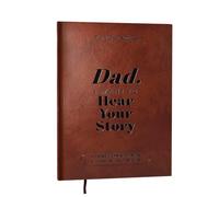 CZXCV Dad, I Want to Hear Your Story, Leather Bound Memory Journal Notebook for Father, Sharing Life Travel Story Diary, Personalised Gift for Dad's Birthday (Dad)