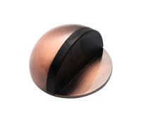 CZXCV Self Adhesive Floor Door Stoppers Oval Stainless Steel Door Stop Wall Protector for Hard Floors and Glass (1, Red Bronze)