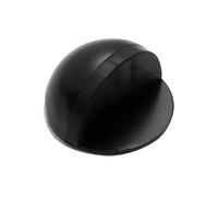 CZXCV Self Adhesive Floor Door Stoppers Oval Stainless Steel Door Stop Wall Protector for Hard Floors and Glass (1, Black)