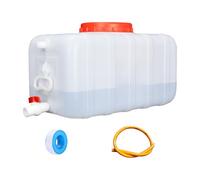 CZXMD Large Water Tank with Tap,White Portable Drinking Water Storage Containers,Plastic,Food Grade,HDPE,for Camping,Caravan,Campervan,Emergency and Garden(Size:25L)