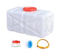 CZXMD Large Water Tank with Tap,White Portable Water Container,Plastic,Drinking,Food Grade,HDPE,for Camping,Caravan,Campervan,Emergency and Garden(Size:50L)