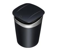 CZXZE Car Ashtray for PEUGEOT 2008 2020-2025, With Flip Lid LED Light Sealed Flame Retardant High Temperature Resistant Large,Silver