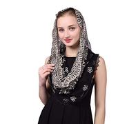 Gold Embroidered Infinity Veil Traditional Vintage Inspired Mantilla Chapel Veil