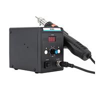Czyurachel 858D Digital SMD Rework Station Complete Kit with Hot-air Gun | Hot Air Soldering Station, 8 Gears, PID Temperature Control, PTC Ceramic Heating Core, Built-in Angle Sensor, 3 Air Nozzles