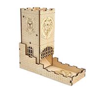 CZYY Castle Dice Tower, Foldable Wooden Dice Roller with Tray