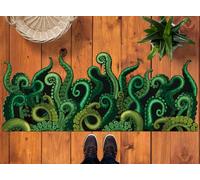 CZYY Cthulhu Tentacles Bath Mat Microfiber Water Absorbent Octopus Rug Anti-Slip Backing 55"x22" - Unique Gift & Decor for Tabletop RPG Gamers, HP Lovecraft Fans and Nautical Enthusiasts