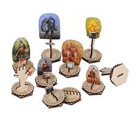 CZYY Monster Standees and Flying Stand Bases with Health Tracker and Status Token Slots Set of 30 Wooden Upgrade Accessories for Gloomhaven and Frosthaven
