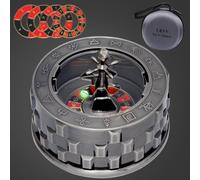 CZYY Roulette Dice, 7 in 1 Metal Spinner Dice Set, Unique Rotating Dice Desk Fidget Gadget Cool DND Role Playing Dice Gift & Accessories for DND Tabletop RPG Board Game (Silver)