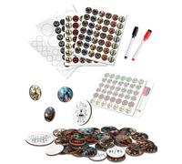 CZYY RPG Dry Erase Token Set - 192 PCS | Reusable Blank Tokens, Creature Tokens, 5E Class Characters with Maker Pens | Ideal for D&D, Pathfinder, TTRPGs, MTG & Board Game