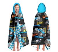 CZZDERAM Cars Towel for Kids Ages 4-8, Cars Hooded Towels Wrap for Toddler Teen Boy 30x50 inch Quick Dry Black Toddler Beach Towels Towel Boys Perfect for Beach Pool Swimming