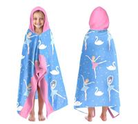 CZZDERAM Dancer Hoodies For Girls Hooded Beach Towels for Kids Ages 4-8 Dancer Towel Wrap for Toddler Teen Girls 30x50 inch Quick Dry Black Toddler Towel Girl Perfect for Beach Pool Swimming