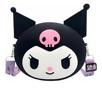 CZZLYJ Cute Kuromi Bag Cartoon Character Shoulder Bag My Melody Wallet Anime Purse Kawaii Accessories, Black