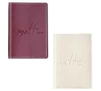 Czzmy 2 Pcs Wedding Vow Books His and Hers,Wedding Vows Journal Wedding Day Officiant Book 5.9 x 3.9 Inch,Wedding Gifts 12 Pages/Pcs(2-Red White1)