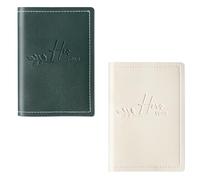 Czzmy 2 Pcs Wedding Vow Books His and Hers,Wedding Vows Journal Wedding Day Officiant Book 5.9 x 3.9 Inch,Wedding Gifts 12 Pages/Pcs(2-Green White2)