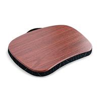 Czzmy Laptop Desk with Phone Holder and Device Ledge - Portable Lap Desk with Pillow Cushion,Fits up to 15.6 inch Laptop for Home Office(1-Light Brown)