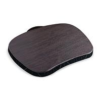 Czzmy Laptop Desk with Phone Holder and Device Ledge - Portable Lap Desk with Pillow Cushion,Fits up to 15.6 inch Laptop for Home Office(1-Dark Brown)