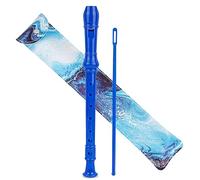 Czzmy Recorder Instrument for Beginner Adults,8-Hole Soprano Descant Recorder Music Flute with with Cleaning Rod & Leather Case For Home Entertainment(2-Blue Quicksand)