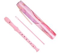 Czzmy Recorder Instrument for Beginner Kids Adults,8-Hole Soprano Descant Recorder Music Flute with Cleaning Rod & Case Bag For School Student Home Entertainment(2-Pink Splash-ink-2)