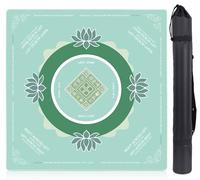 czzwak American Mahjong Game Mat - Anti-Slip Neoprene, Noise Reduction & Wrinkle-Resistant | Odorless & PAH-Free | Includes Rules | Ultimate Mahjong Gift (Green)