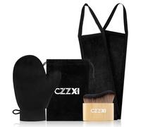 CZZXI Tanning Mitt, Body Brush & Back Tanner Applicator Kit - Self-Tan Applicator for Body, Face & Hard-to-Reach Areas | Includes Storage Pouch
