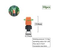(D) 1/4 Inch Nozzle Dripper Watering Sprayer Misting Sprinkler With Hose Tee Barb thread Connector For Garden Atomizing System