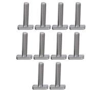 D, 10 Pcs Hammer Head T Bolts for Thule Bike Rack T Track, T Slot Bolts with Hexagon Flange Nuts, for Aluminum Profile & Photovoltaic Solar Panels