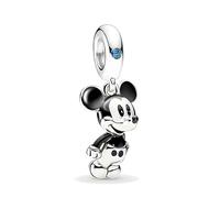 D 105 Mickey Mouse Charm, Sterling Silver 925, Compatible with Pandora Bracelet